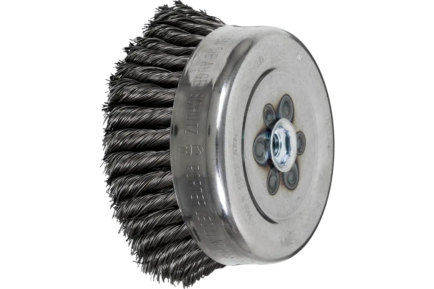 Picture of Pferd Knot Wire Cup Brush 6" Dia. .023 Cs 5/8-11" Thread (Int.)